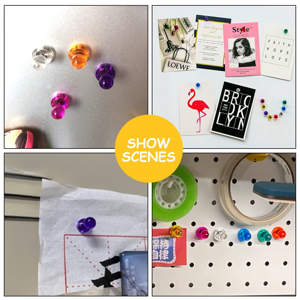 HASTHIP 36Pcs Fridge Magnets, Neodymium Magnets Whiteboard Magnets Strong Magnetic, Rainbow Fridge Magnet for Whiteboard Noticeboard Refrigerator Map (Colorful) HASTHIP 36Pcs Fridge Magnets, Neodymium Magnets Whiteboard Magnets Strong Magnetic, Rainbow Fridge Magnet for Whiteboard Noticeboard Refrigerator Map (Colorful)